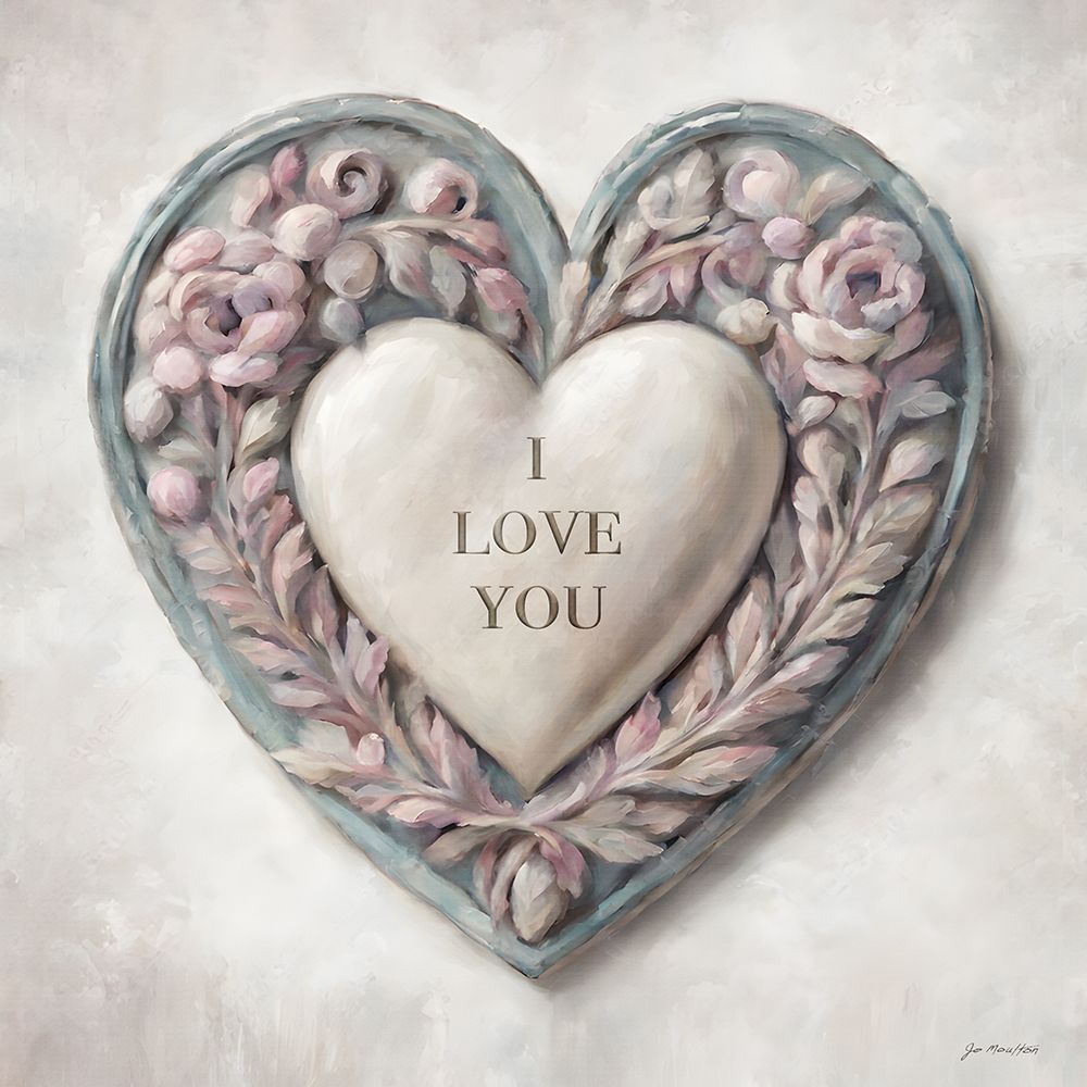I Love You Heart art print by Jo Moulton for $57.95 CAD