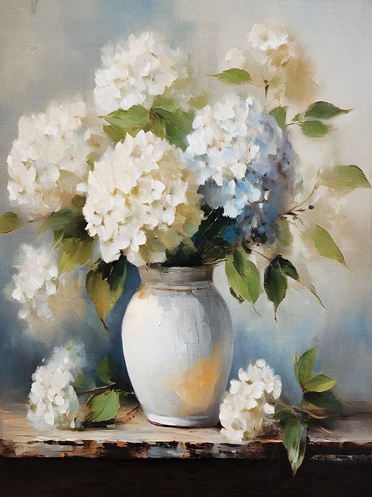 Wispy Hydrangeas art print by Jo Moulton for $57.95 CAD