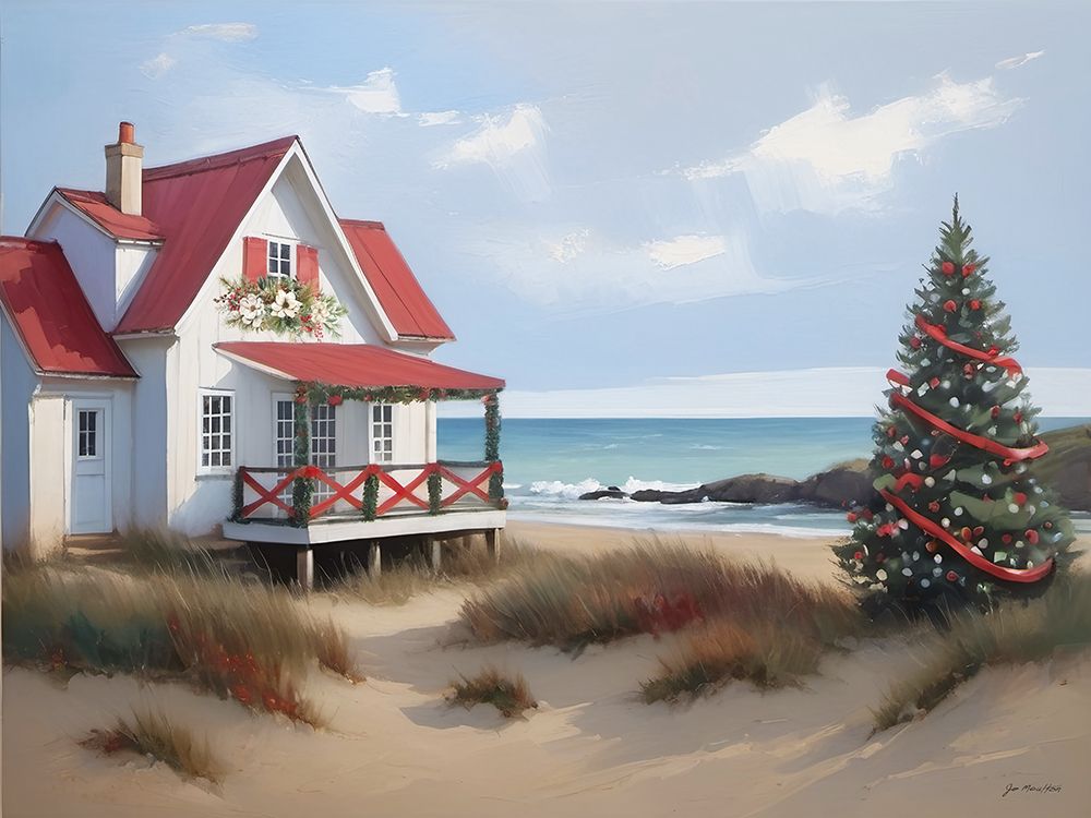 Coastal Christmas art print by Jo Moulton for $57.95 CAD