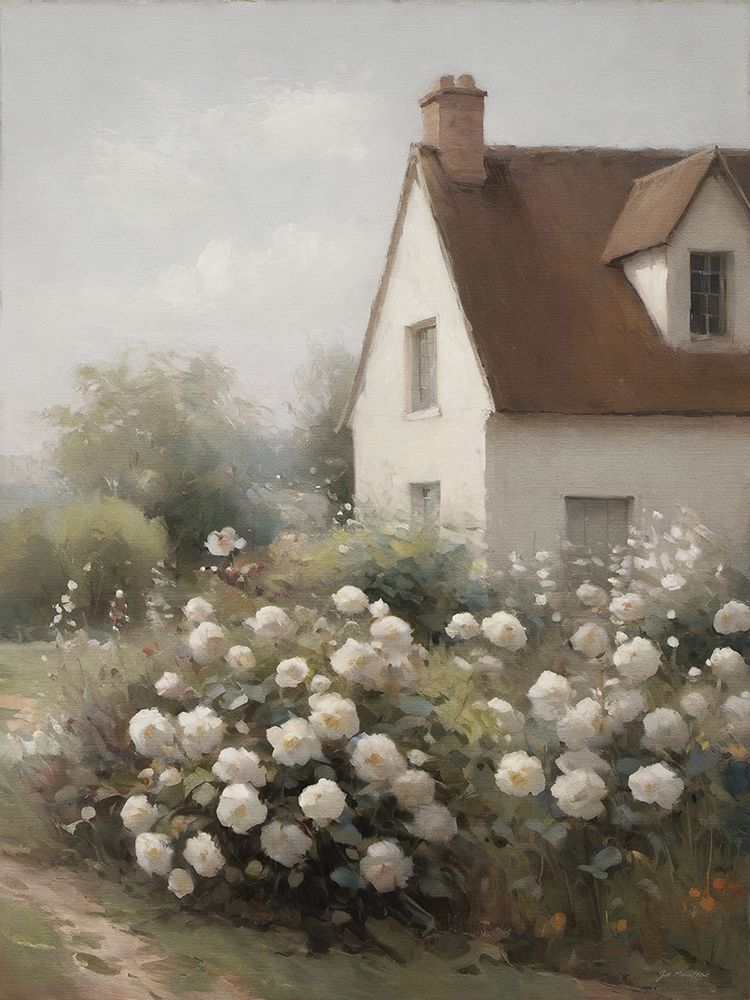 Nestled Cottage art print by Jo Moulton for $57.95 CAD