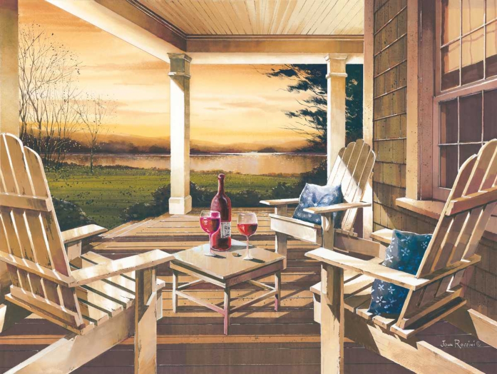 Sunset with Wine art print by John Rossini for $57.95 CAD