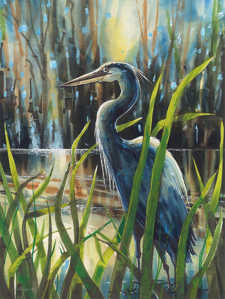 Blue Herron art print by John Rossini for $57.95 CAD