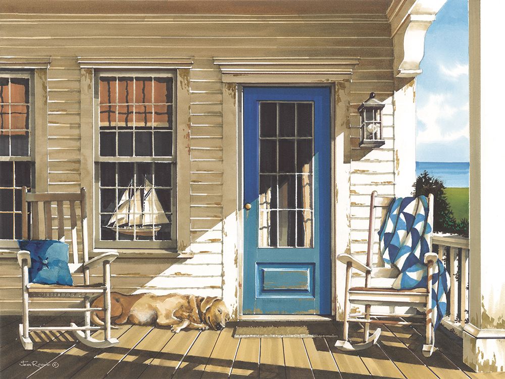 Front Porch Gathering art print by John Rossini for $57.95 CAD