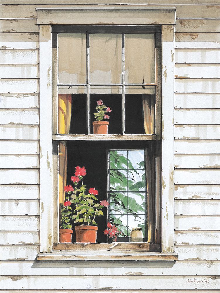 Window Geraniums art print by John Rossini for $57.95 CAD
