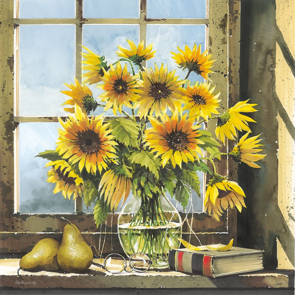 Still Life with Sunflowers art print by John Rossini for $57.95 CAD