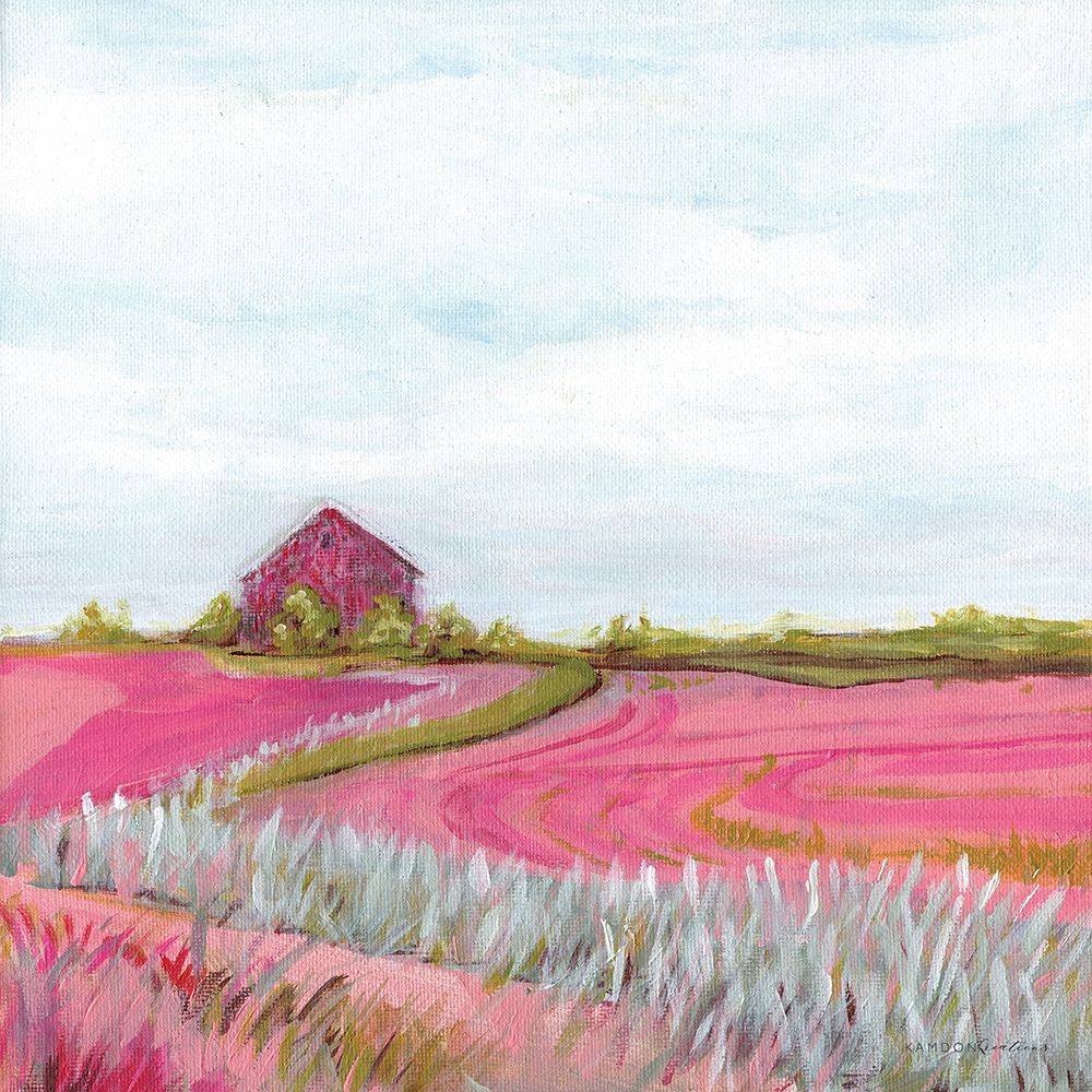 Pink Fall Farm art print by Kamdon Kreations for $57.95 CAD