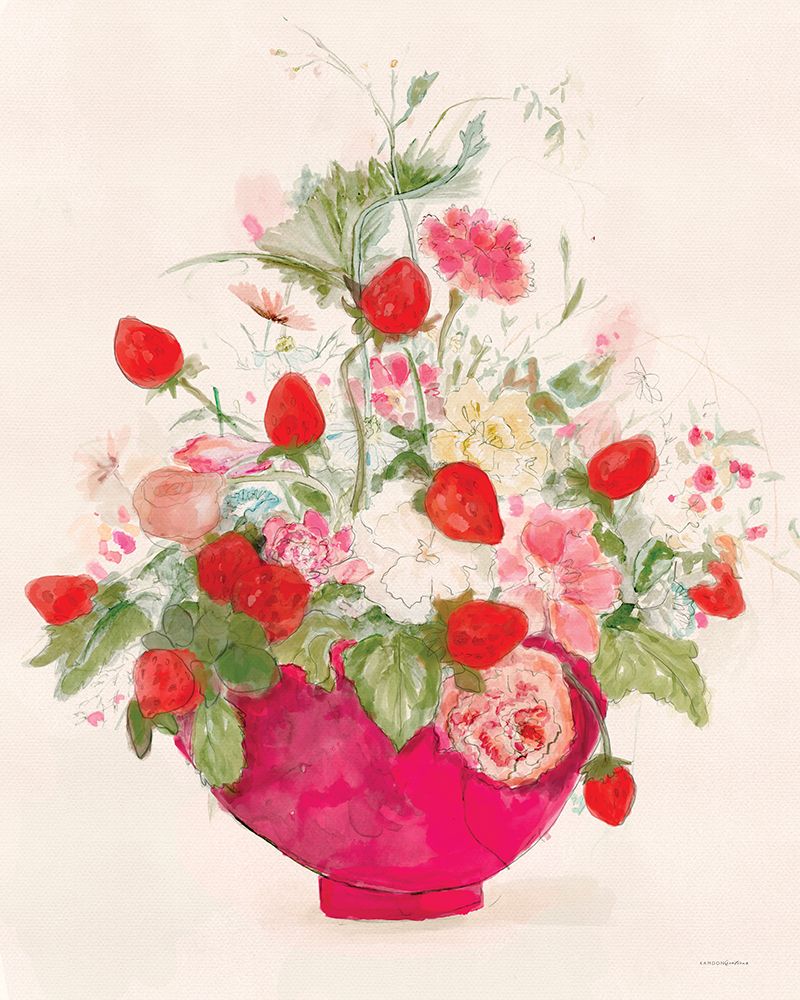 The Strawberry Bloom art print by Kamdon Kreations for $57.95 CAD