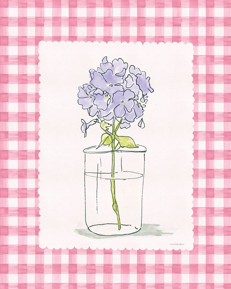 Blooming Checks 1 art print by Kamdon Kreations for $57.95 CAD