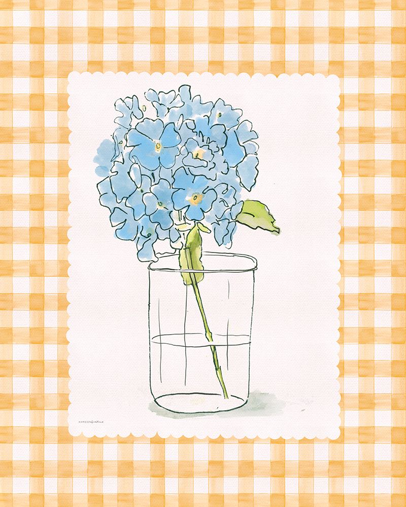 Blooming Checks 2 art print by Kamdon Kreations for $57.95 CAD