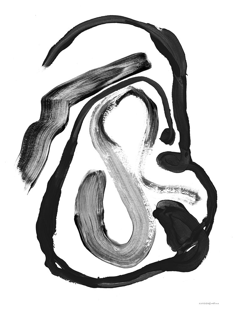 Black And White Abstract 6 art print by Kamdon Kreations for $57.95 CAD