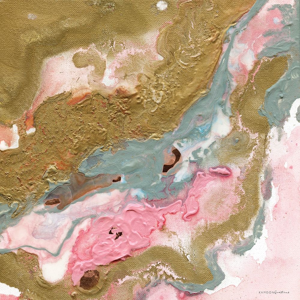 Rose Gold Abstract art print by Kamdon Kreations for $57.95 CAD