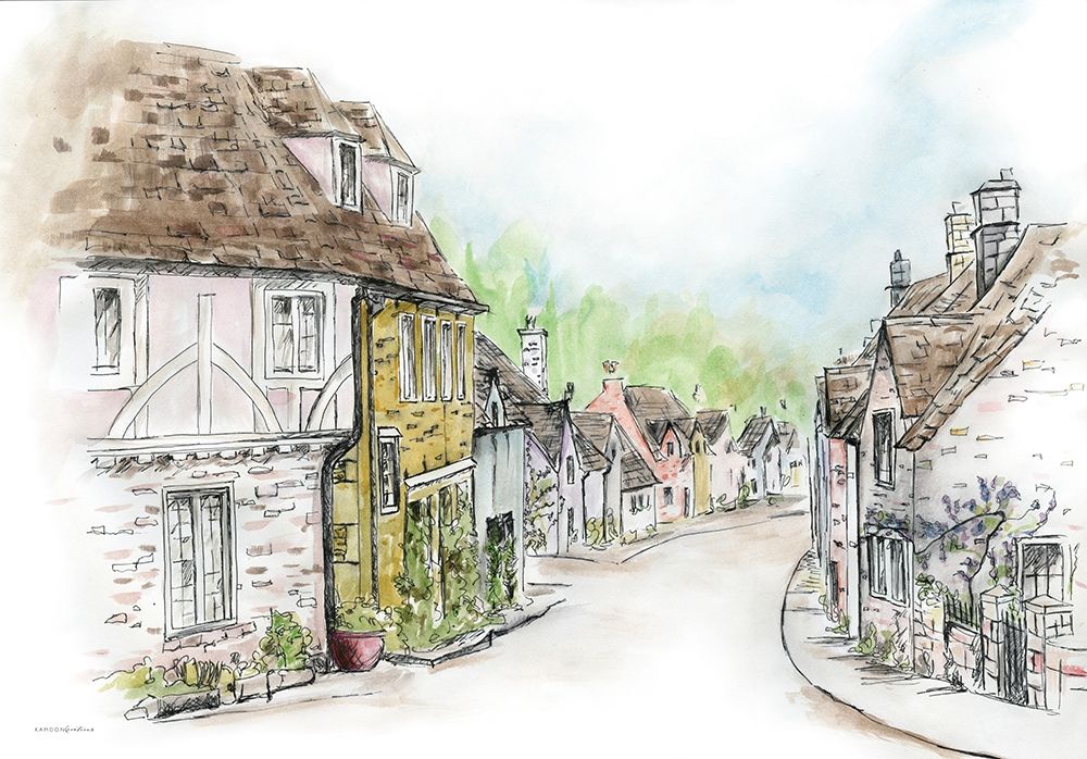 Village art print by Kamdon Kreations for $57.95 CAD