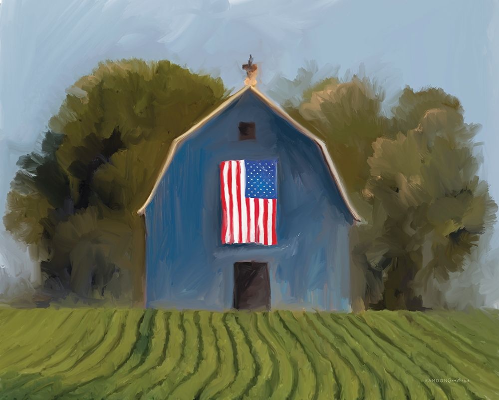Land of the Free Barn art print by Kamdon Kreations for $57.95 CAD