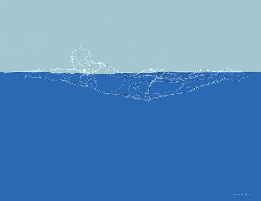 How to Swim 1 art print by Kamdon Kreations for $57.95 CAD