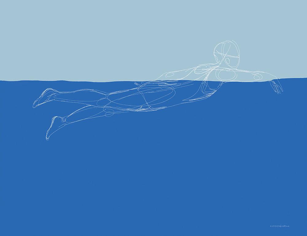 How to Swim 2 art print by Kamdon Kreations for $57.95 CAD