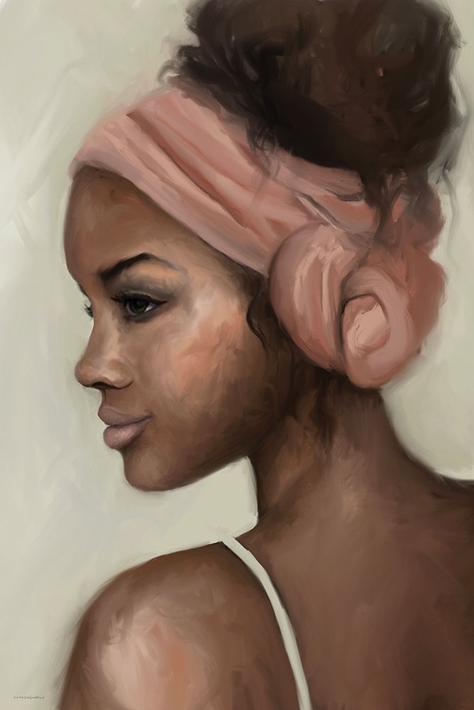 Girl with a Knotted Wrap art print by Kamdon Kreations for $57.95 CAD