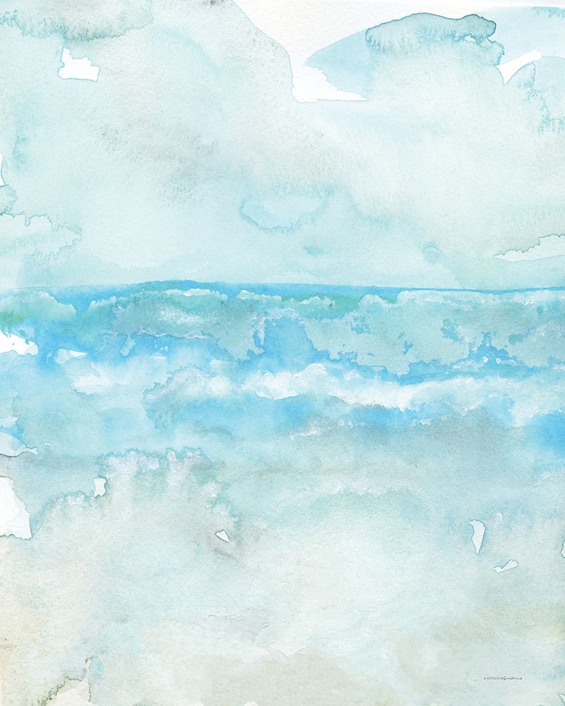 Aqua Waves art print by Kamdon Kreations for $57.95 CAD