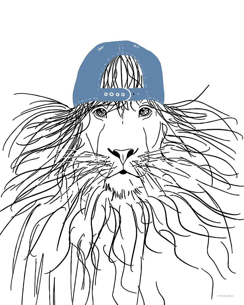 Team Roster Lion art print by Kamdon Kreations for $57.95 CAD