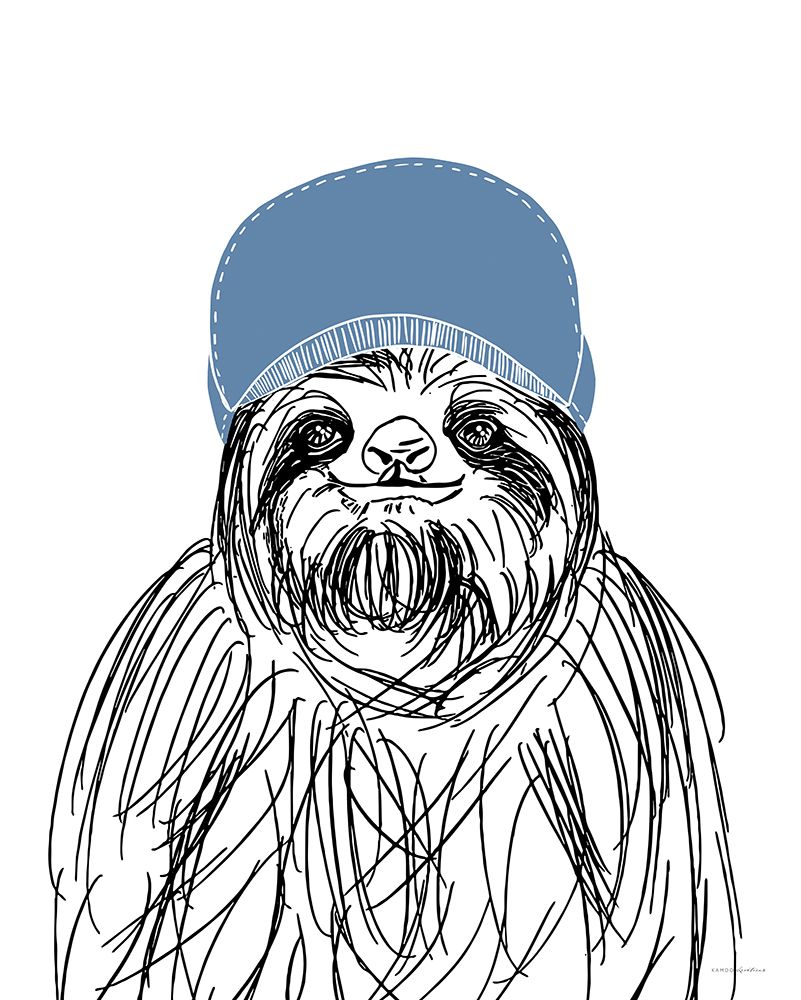 Team Roster Sloth art print by Kamdon Kreations for $57.95 CAD