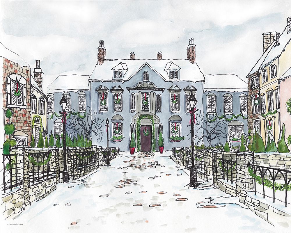 Christmas in Town art print by Kamdon Kreations for $57.95 CAD