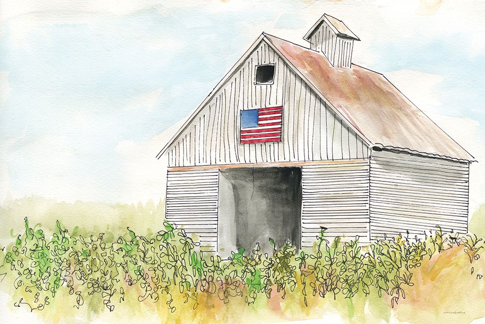 Beautiful for Spacious Skies art print by Kamdon Kreations for $57.95 CAD