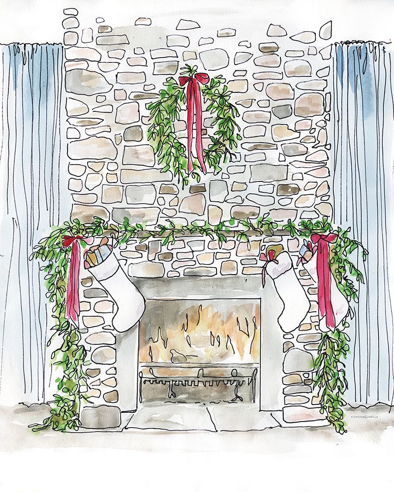 The Stocking Were Hung├óΓé¼┬ª art print by Kamdon Kreations for $57.95 CAD