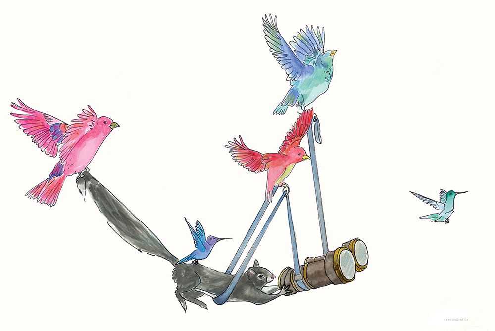 Bird Watching art print by Kamdon Kreations for $57.95 CAD