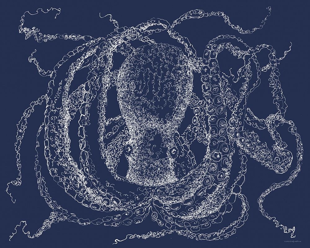 Octo Scribble art print by Kamdon Kreations for $57.95 CAD