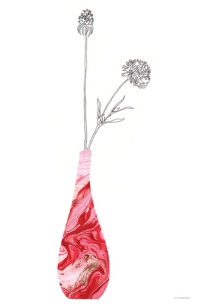 Pink Vase of Love art print by Kamdon Kreations for $57.95 CAD