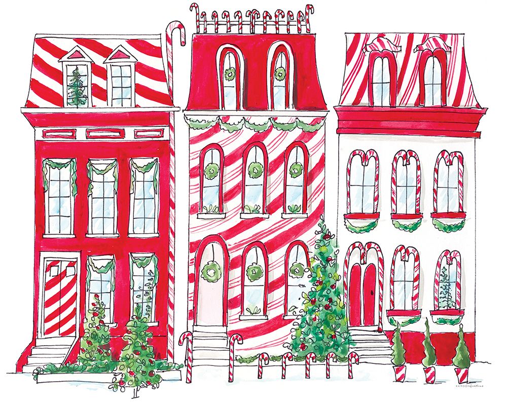 Village on Holly St. art print by Kamdon Kreations for $57.95 CAD