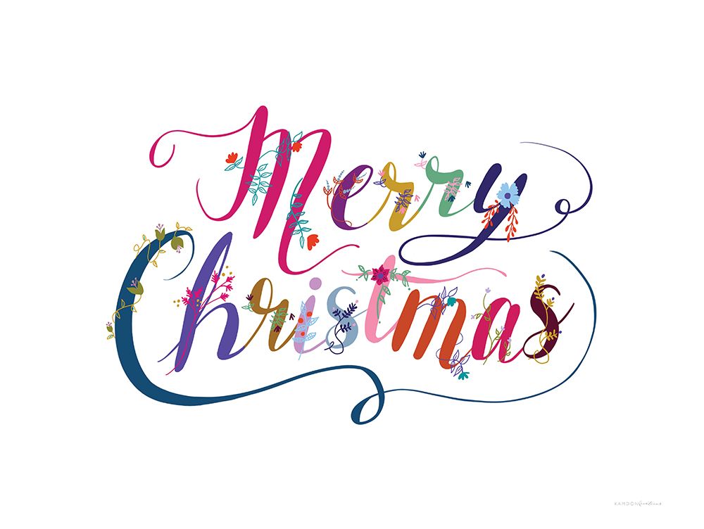 Boho Merry Christmas II art print by Kamdon Kreations for $57.95 CAD