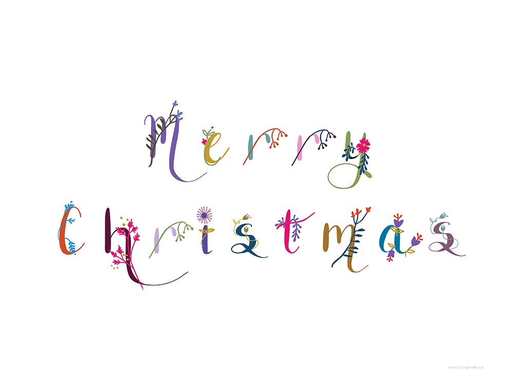 Boho Merry Christmas III art print by Kamdon Kreations for $57.95 CAD