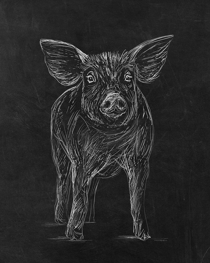 Farm to Walls Pig art print by Kamdon Kreations for $57.95 CAD