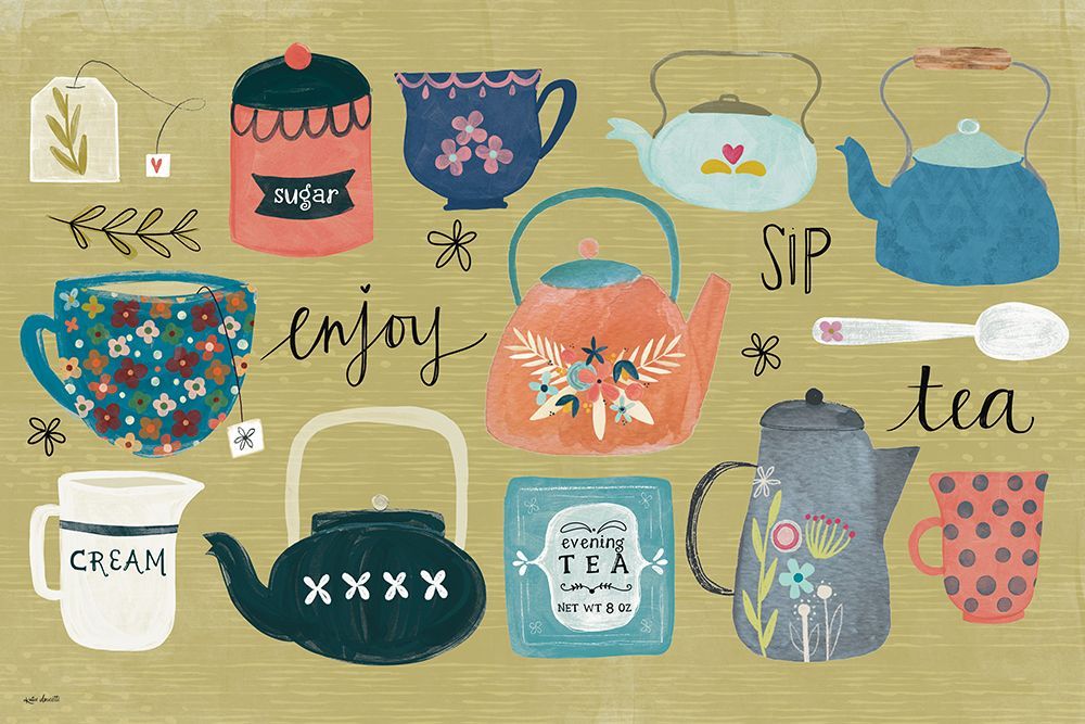 Enjoy And Sip Tea art print by Katie Doucette for $57.95 CAD