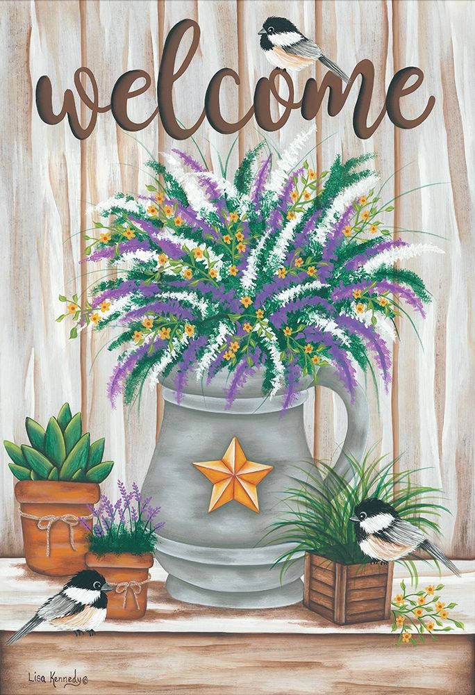 Chickadee Welcome art print by Lisa Kennedy for $57.95 CAD