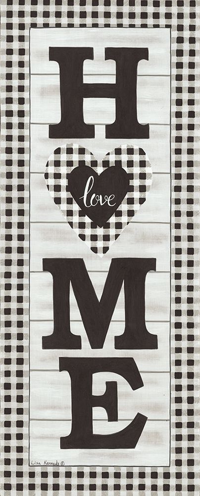 Black And White Plaid Home art print by Lisa Kennedy for $57.95 CAD