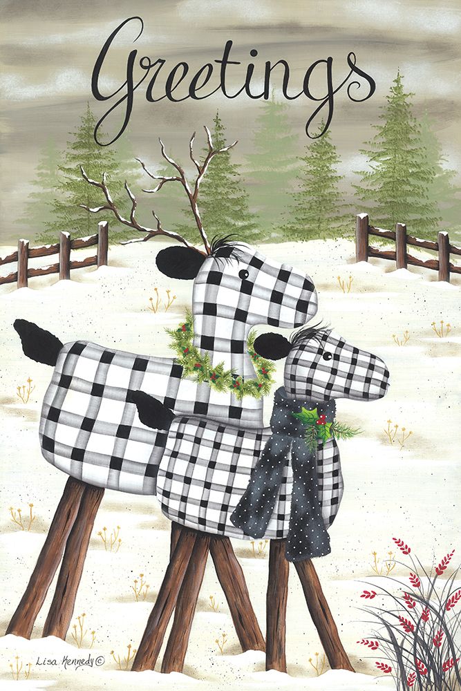 Deer Greetings art print by Lisa Kennedy for $57.95 CAD