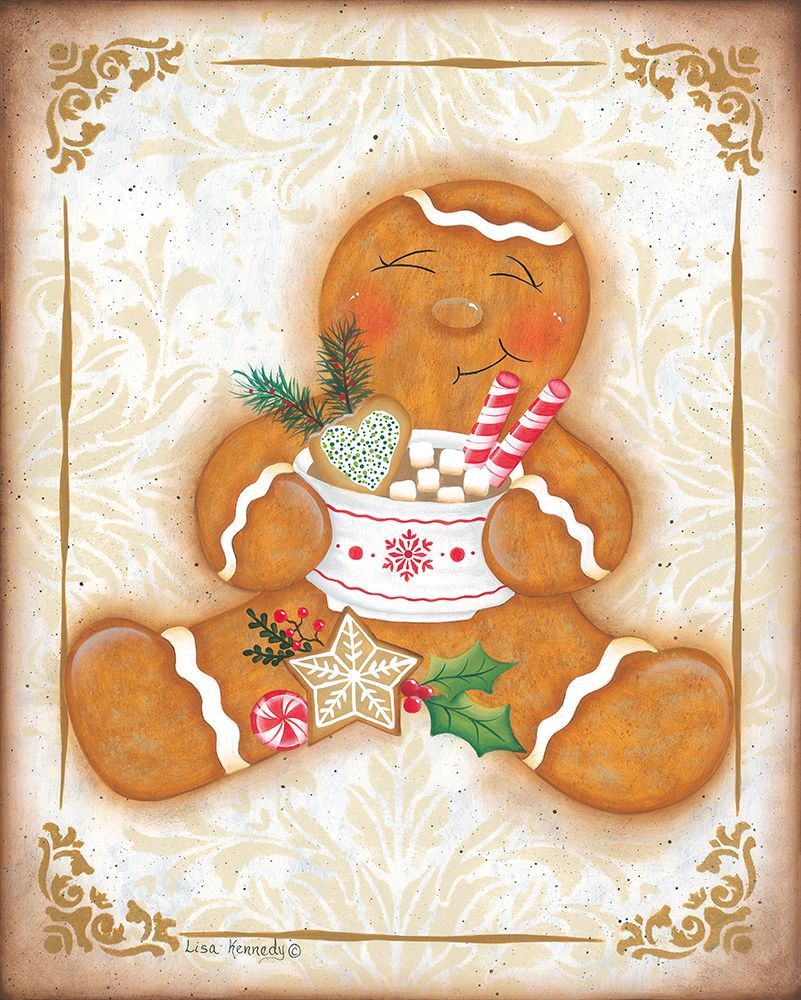 Gingerbread Cookies And Cocoa art print by Lisa Kennedy for $57.95 CAD