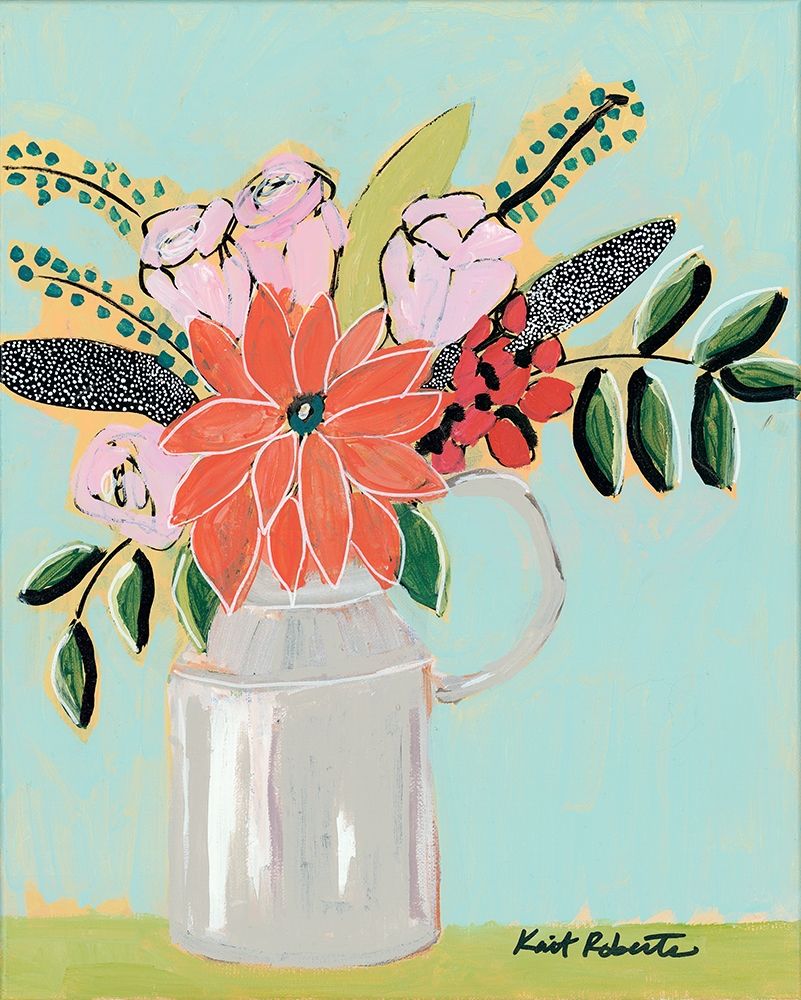 Bouquet on Robins Egg art print by Kait Roberts for $57.95 CAD
