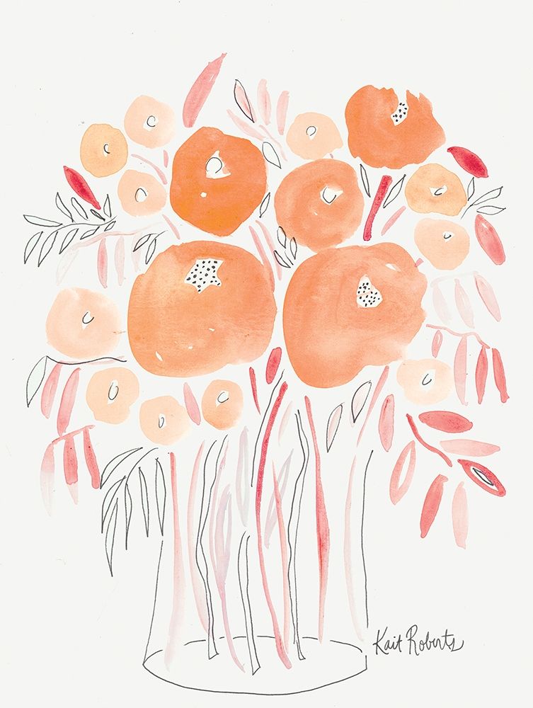 Guava Blooms and Bubblegum Leaves art print by Kait Roberts for $57.95 CAD