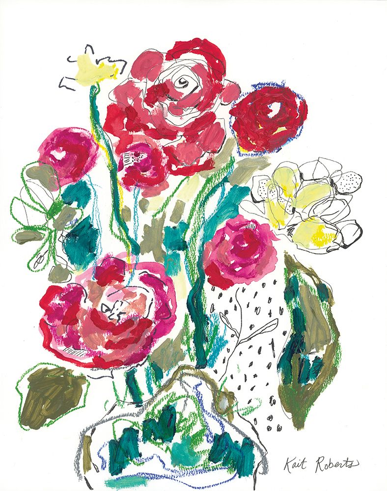 Down the Rabbit Hole with Flowers art print by Kait Roberts for $57.95 CAD
