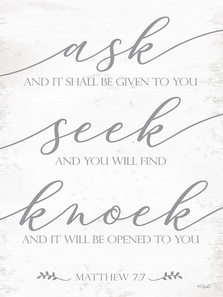 Ask, Seek, Knock art print by Kate Sherrill for $57.95 CAD