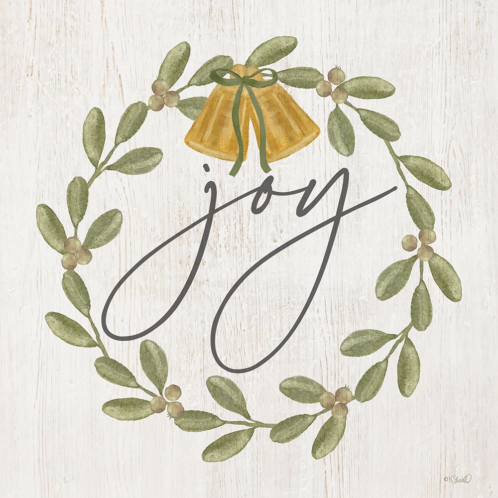 Joy Wreath with Bells art print by Kate Sherrill for $57.95 CAD