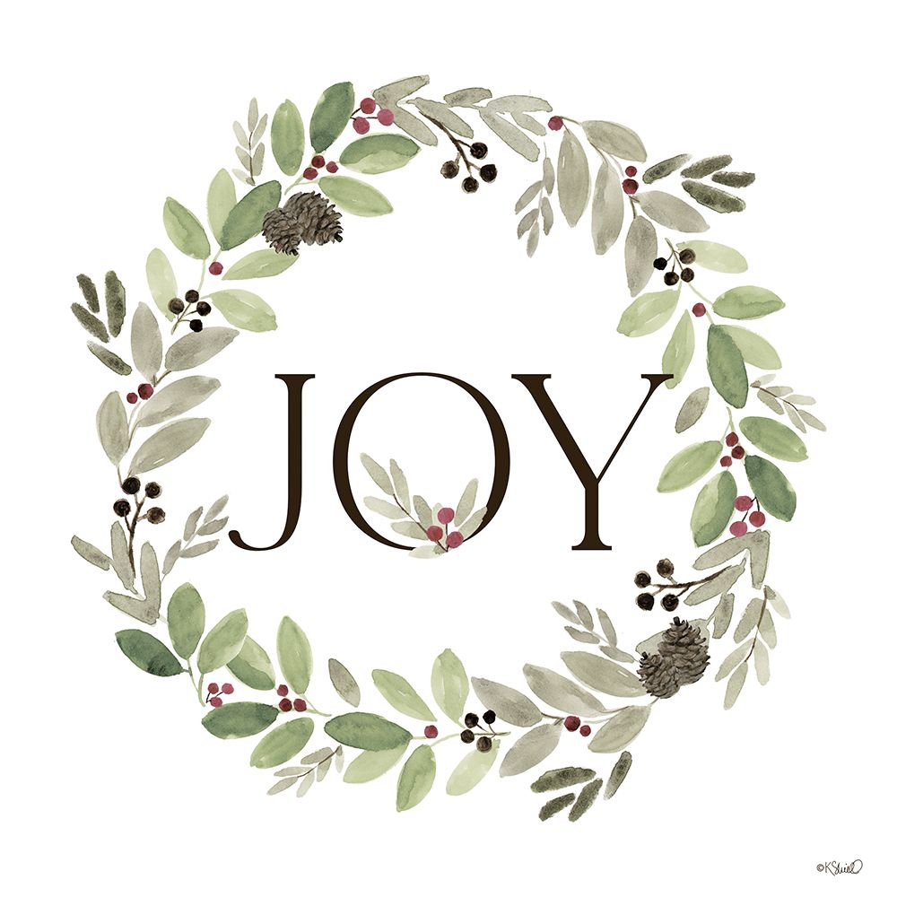 Joy Wreath art print by Kate Sherrill for $57.95 CAD