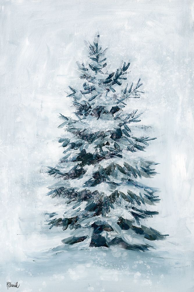 Winter Evergreen art print by Kate Sherrill for $57.95 CAD