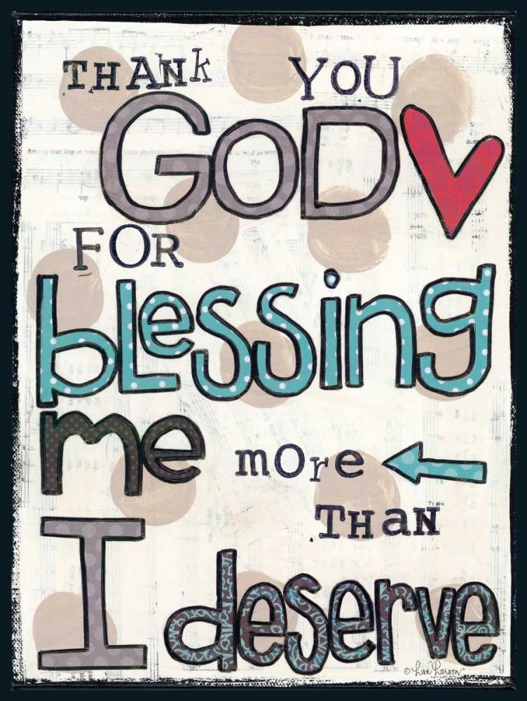 Thank You God art print by Lisa Larson for $57.95 CAD