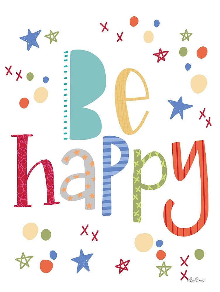 Be Happy Rainbow art print by Lisa Larson for $57.95 CAD