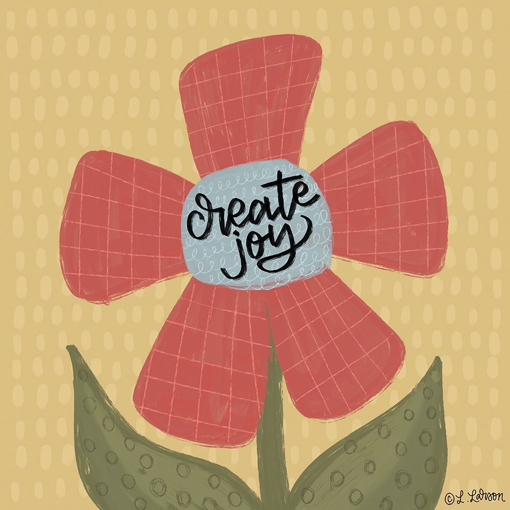 Create Joy Flower art print by Lisa Larson for $57.95 CAD
