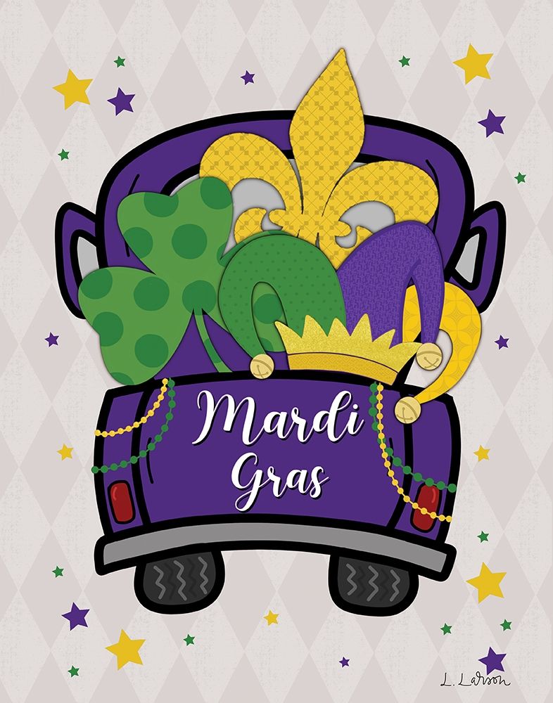 Mardi Gras Truck art print by Lisa Larson for $57.95 CAD