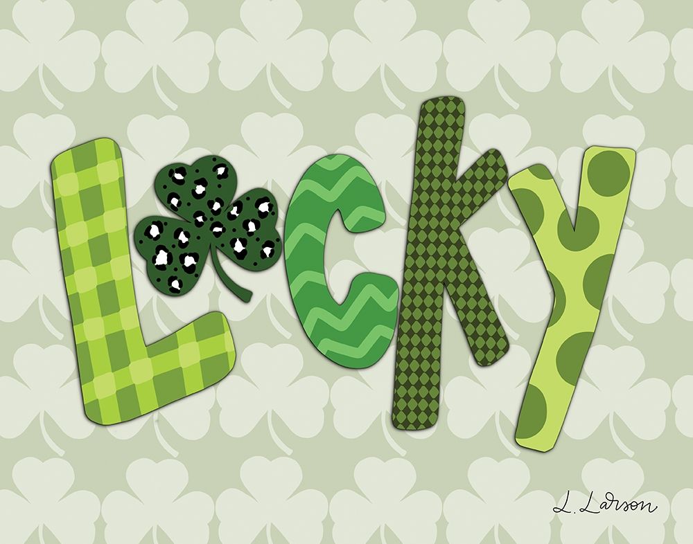 Shamrock Lucky art print by Lisa Larson for $57.95 CAD